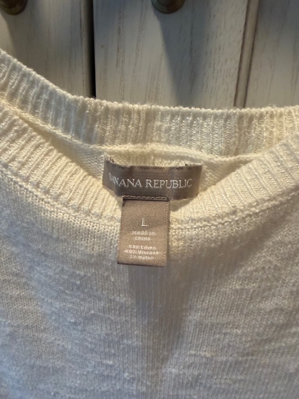 Banana Republic Ivory Crewneck Sweater